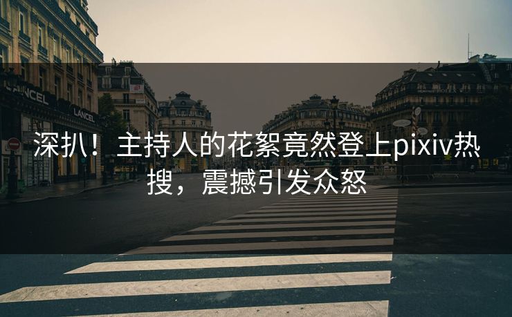 深扒！主持人的花絮竟然登上pixiv热搜，震撼引发众怒